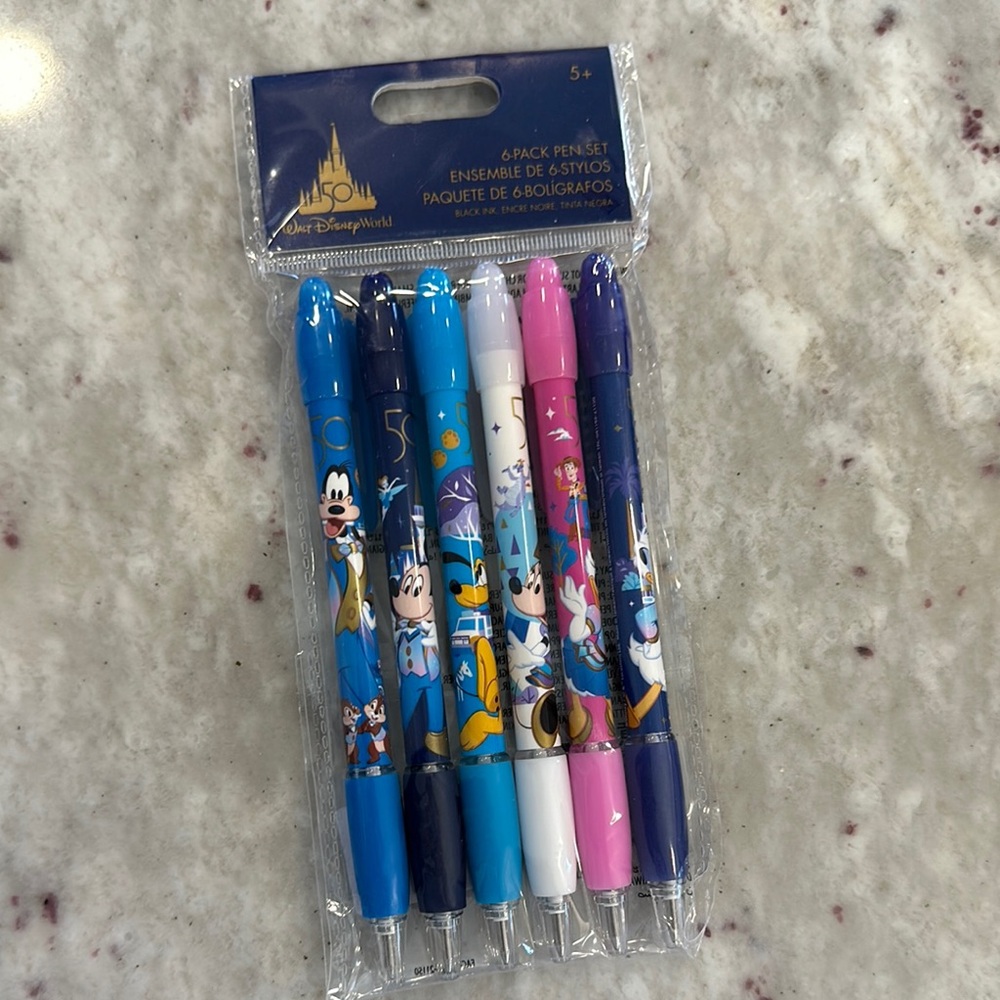 Disney Character Pen Set - WDW 50th Anniversary